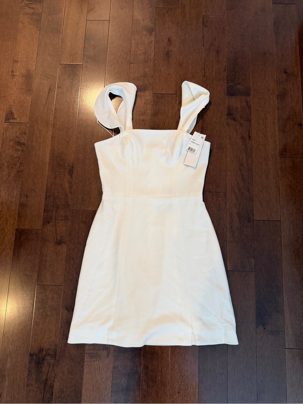 French Connection White Ruffle Strap Mini Dress - Picture 2 of 4
